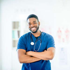 A smiling nurse