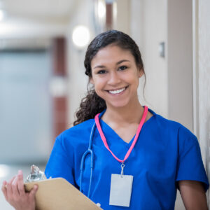 A smiling nurse